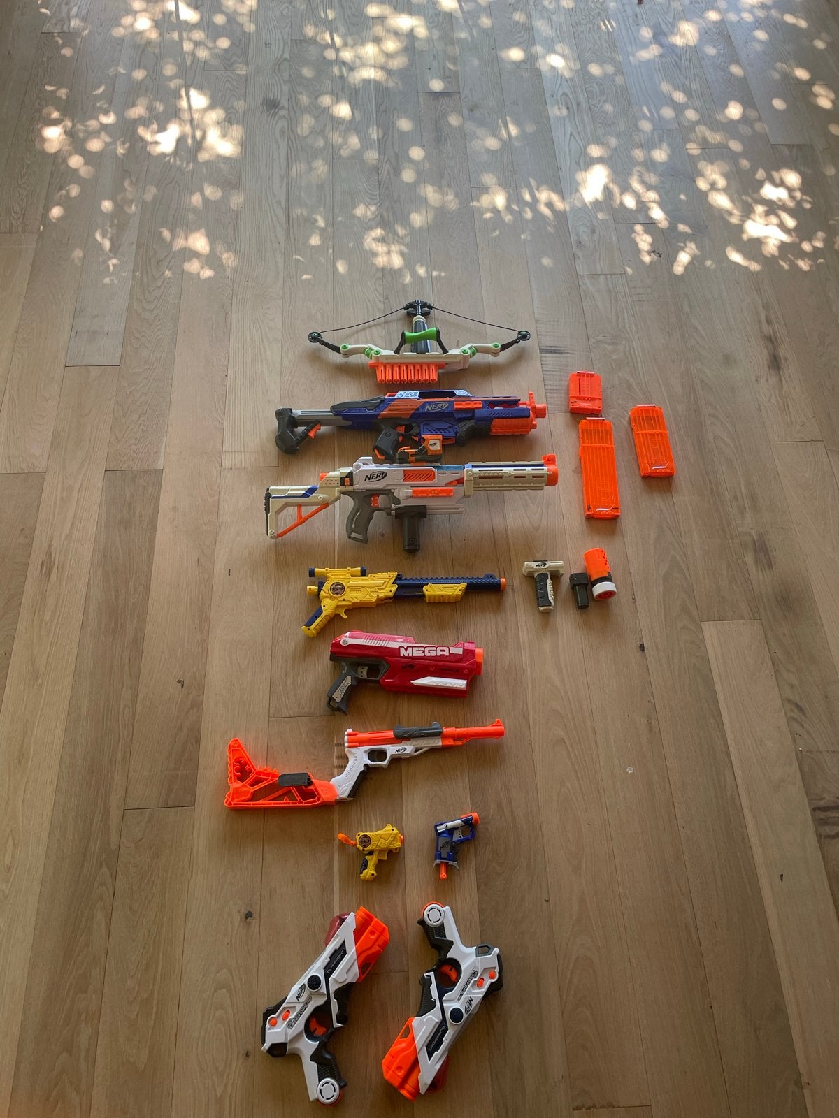 Grote Nerf collectie met accessoires en 2 Laser Ops Nerfs, Ophalen, Gebruikt, Jongen of Meisje