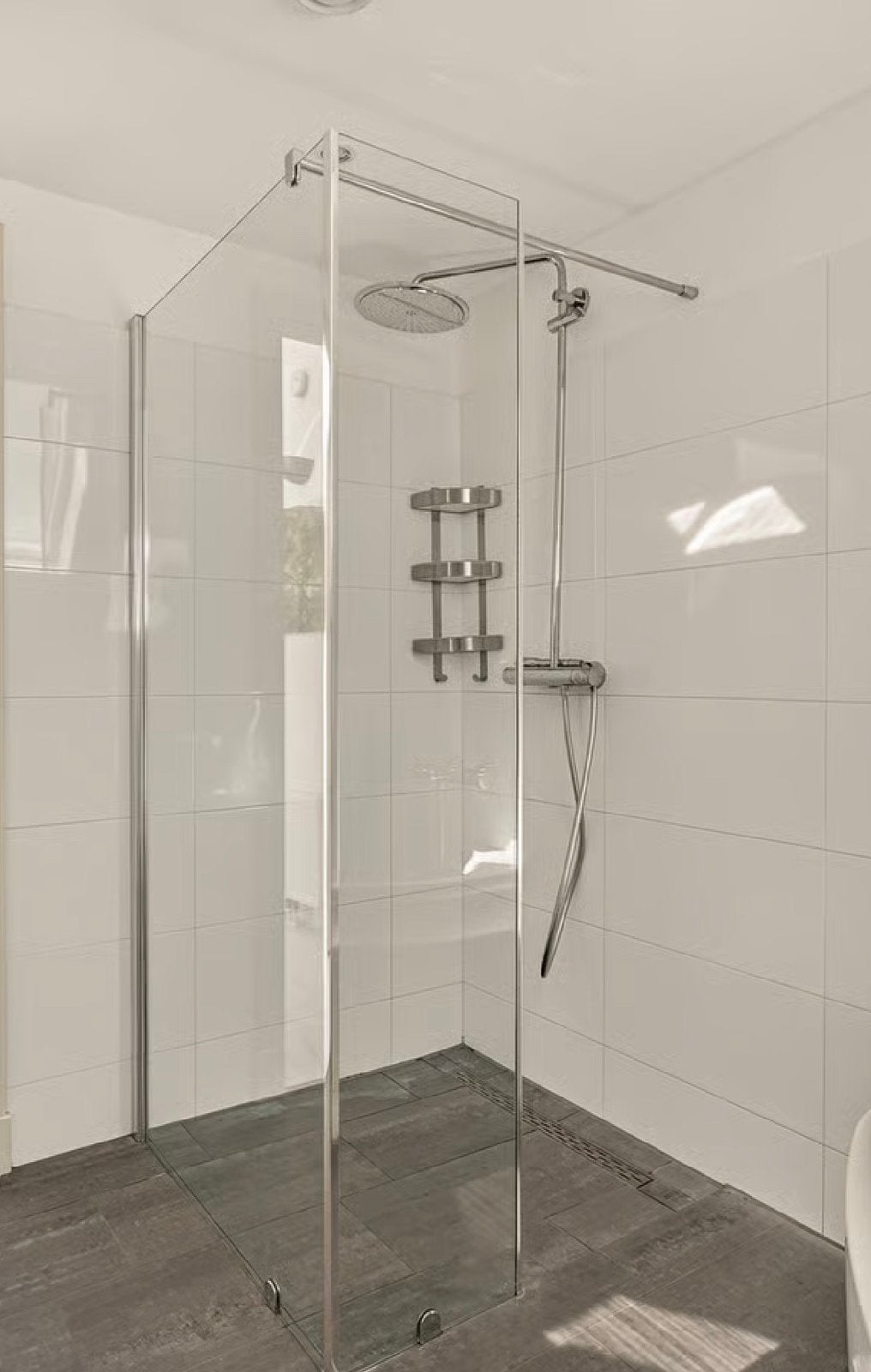 Glazen douchewand inloopdouche 200x90x40, Ophalen, Zo goed als nieuw
