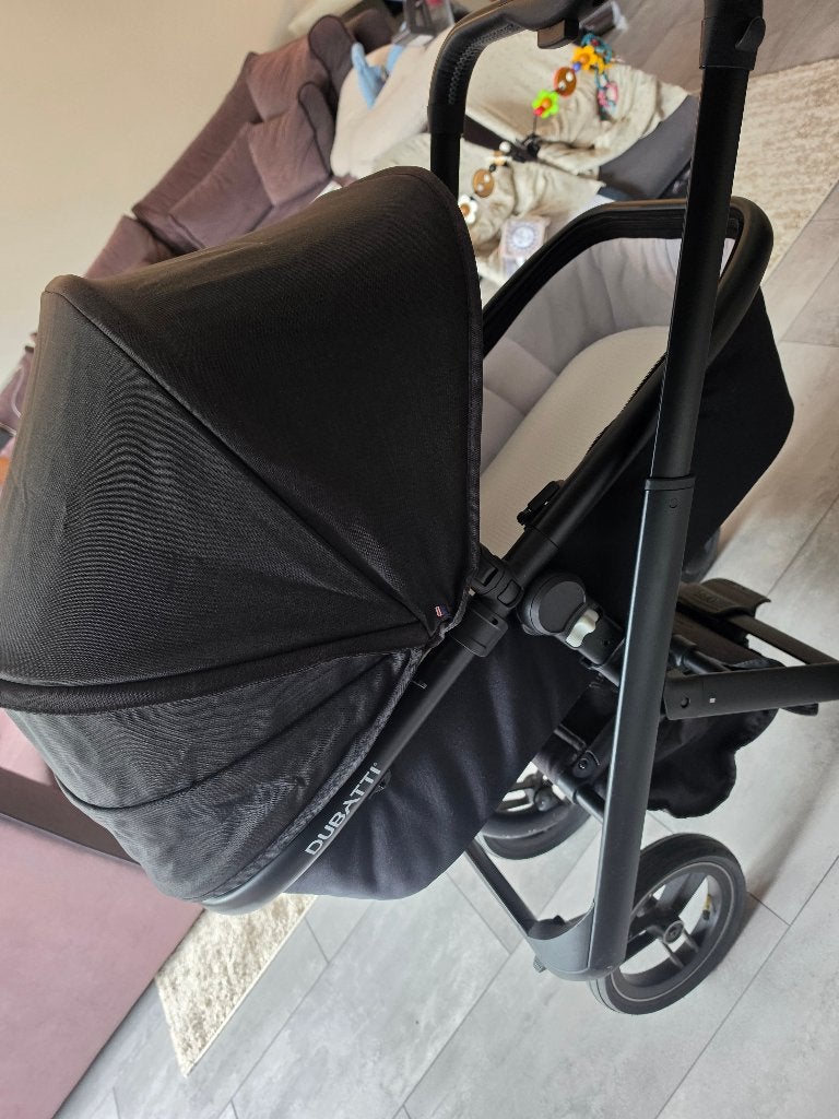 Dubatti One kinderwagen met reiswieg en accessoires, Gebruikt, Luchtbanden, Combiwagen, Ophalen