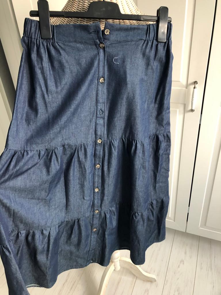 Nieuw spijkerlook maxi rok maat 36, Blauw, Nieuw, Ophalen of Verzenden, Maat 36 (S)