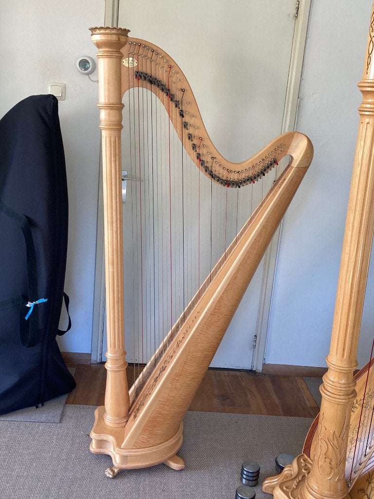 Harp Lyon&Healy Prelude 40 snaren blank en harpkar, Muziek en Instrumenten, Ophalen, Zo goed als nieuw