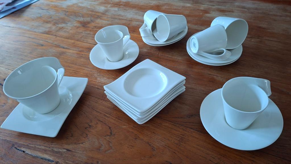 koffie-/theeservies Villeroy Boch New Wave, Huis en Inrichting, Keuken | Servies, Ophalen, Zo goed als nieuw, Effen, Kop(pen) en/of Schotel(s)
