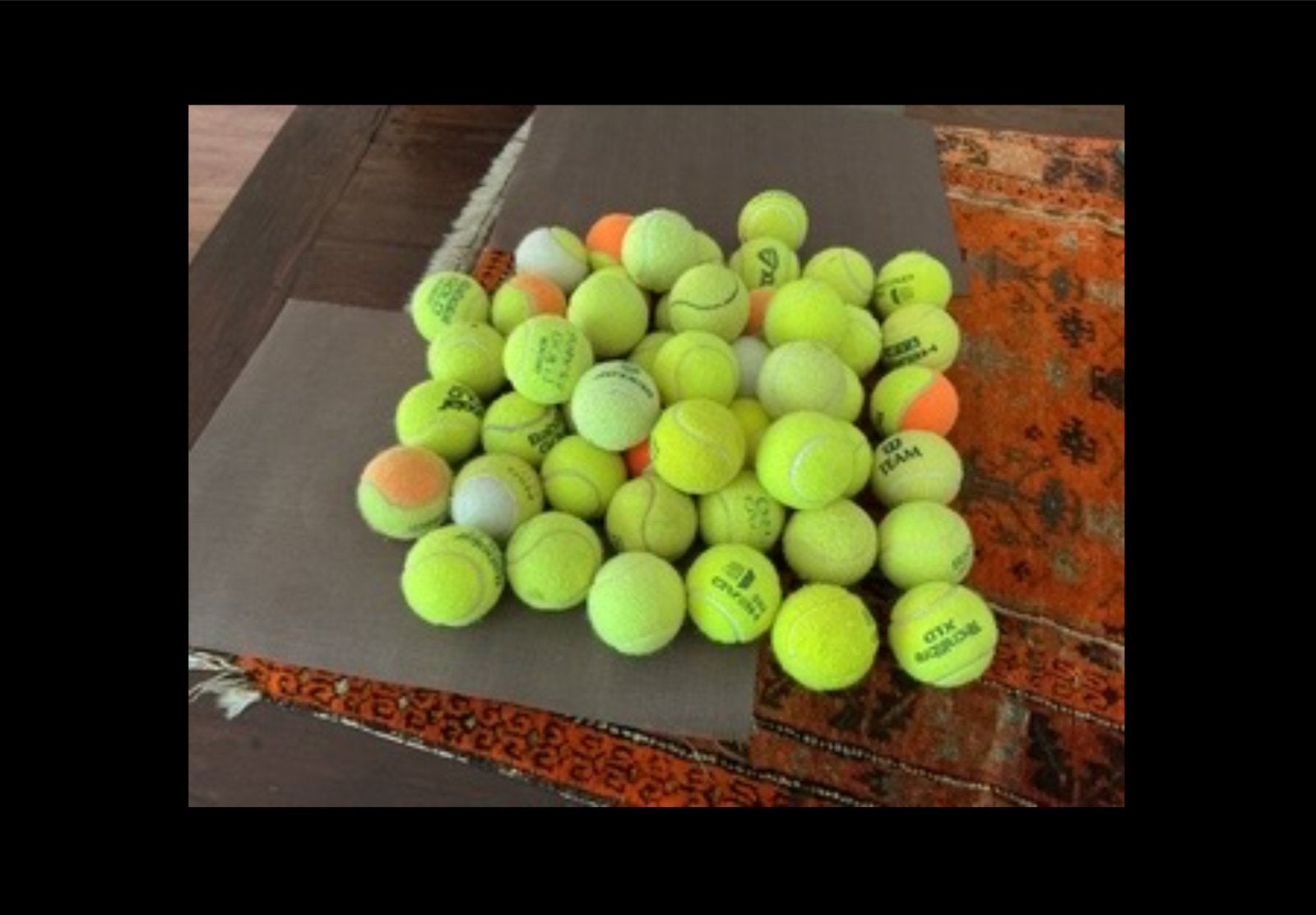 50 gebruikte tennisballen, Sport en Fitness, Ophalen of Verzenden, Gebruikt, Ballen, Overige merken