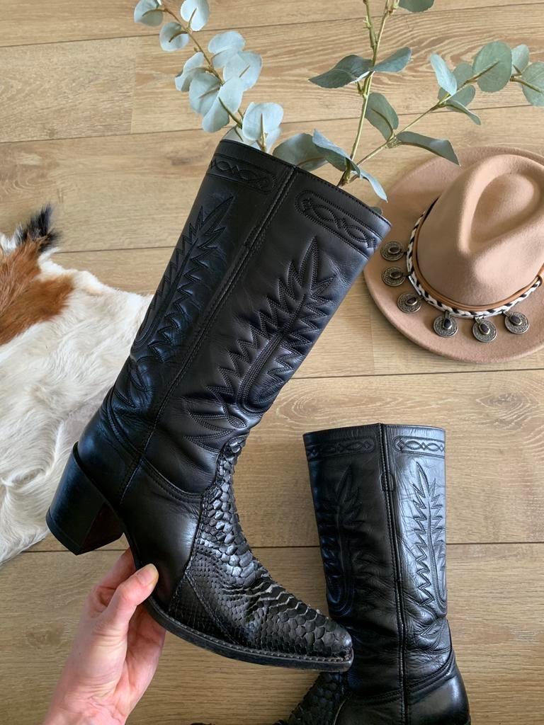 Sendra paul warmer retro boots blokhak 40 western boots, Kleding | Dames, Schoenen, Hoge laarzen, -, Zwart, -