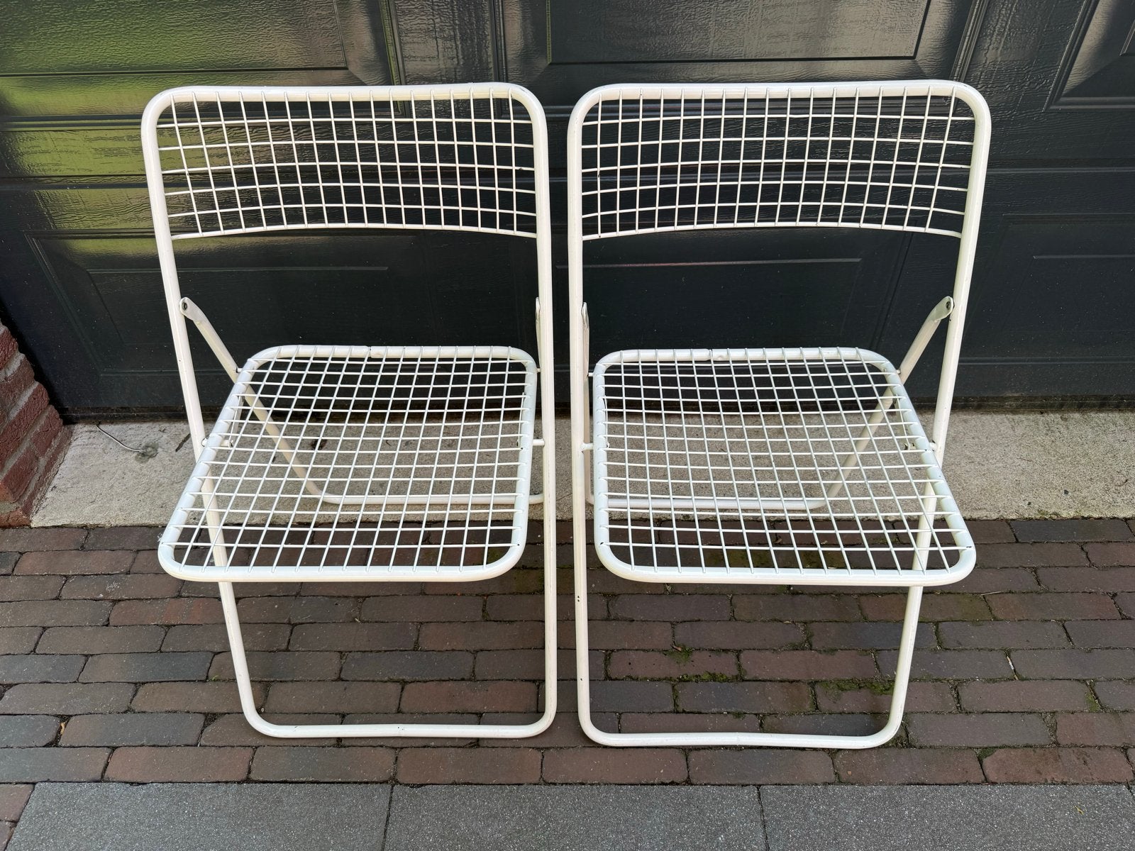 2 klapstoelen design Gammelgaard, Huis en Inrichting, Stoelen, Ophalen, Twee, Wit, Eighties
