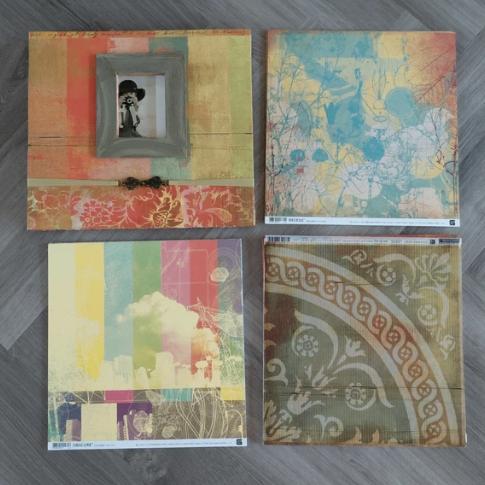 Basic Grey scrapalbum en 3 setjes 30x30 scrappapier, Hobby en Vrije tijd, Ophalen of Verzenden, Zo goed als nieuw, Album of Boek