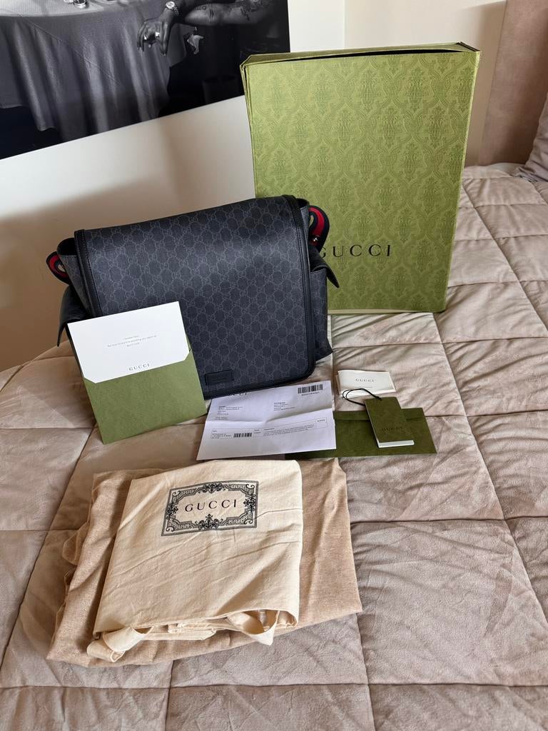 Gucci GG Supreme luiertas - Zo goed als nieuw, Kinderen en Baby's, Ophalen of Verzenden, Zo goed als nieuw