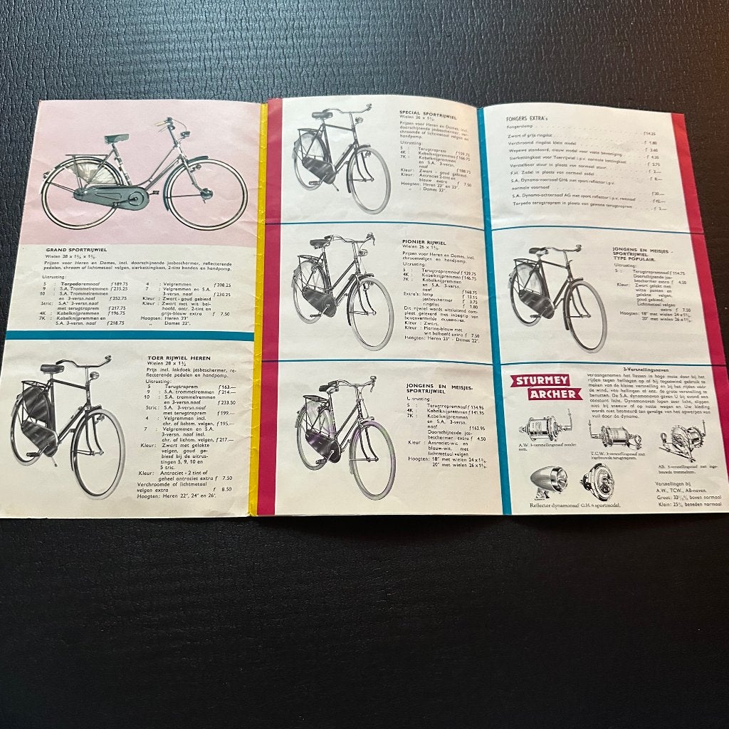 #6) FONGERS Fietsen & Bromfietsen 1960, Verzenden, Gelezen, Folder