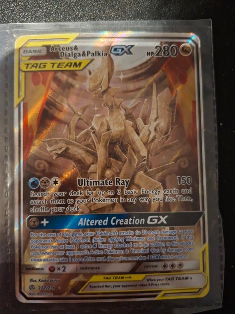 Arceus Dialga Palkia GX Pokémon Kaart, Hobby en Vrije tijd, Verzamelkaartspellen | Pokémon, Ophalen of Verzenden, Zo goed als nieuw