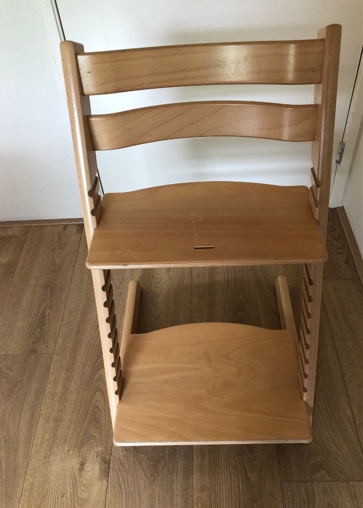Stokke Tripp Trapp kinderstoel naturel, Ophalen, Gebruikt, Meegroeistoel, Aanschuifbaar