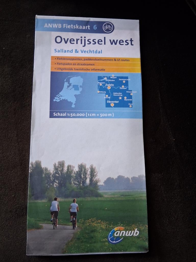 ANWB Fietskaart Overijssel West: Salland en Vechtdal, Gelezen, ANWB, 2000 tot heden, Ophalen of Verzenden