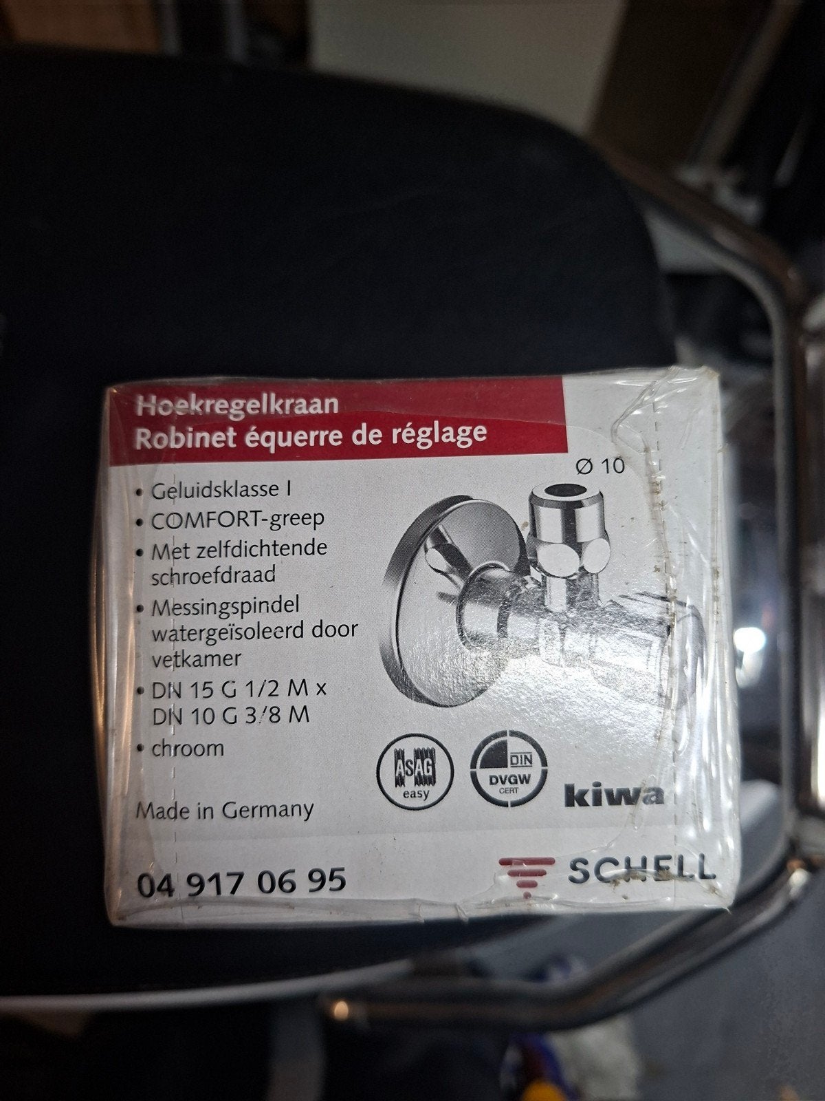 4 stuks Nieuwe Schell Hoekregelkraan - Chroom, Made in Germa, Ophalen, Nieuw, Chroom, Kraan
