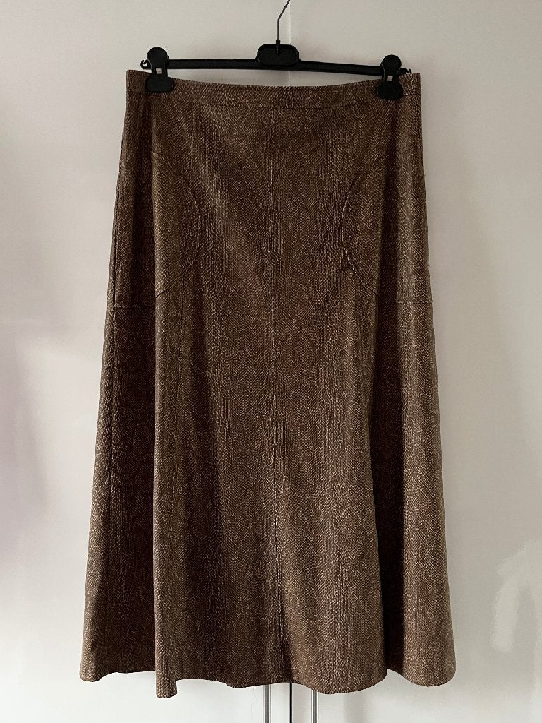 🌻Imitatie leren bruine met beige rok van Caroline Biss 44, Kleding | Dames, Bruin, Verzenden, Maat 42/44 (L), Zo goed als nieuw