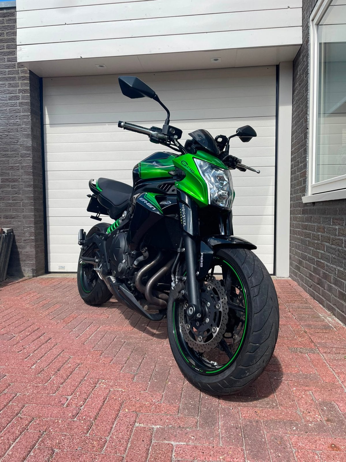 Kawasaki ER-6N Naked Bike - Groen/Zwart, 2 cilinders, Gebruikt, Particulier, Meer dan 35 kW