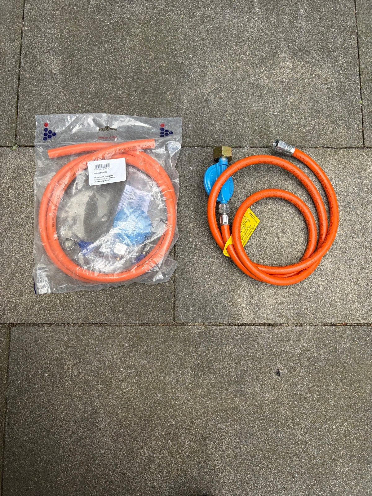 Gasslang met drukregelaar 30 mbar - Nieuw, Ophalen of Verzenden, Zo goed als nieuw