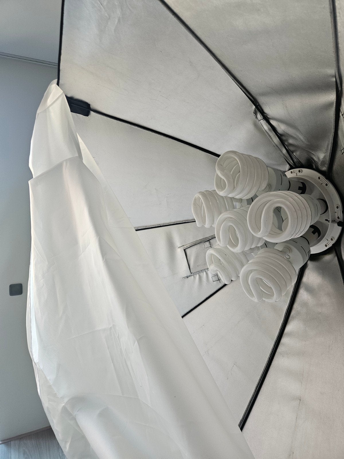 Falcon Eyes Octabox 120cm met lampen en statief, Audio, Tv en Foto, Fotografie | Fotostudio en Toebehoren, Gebruikt, Studiolamp