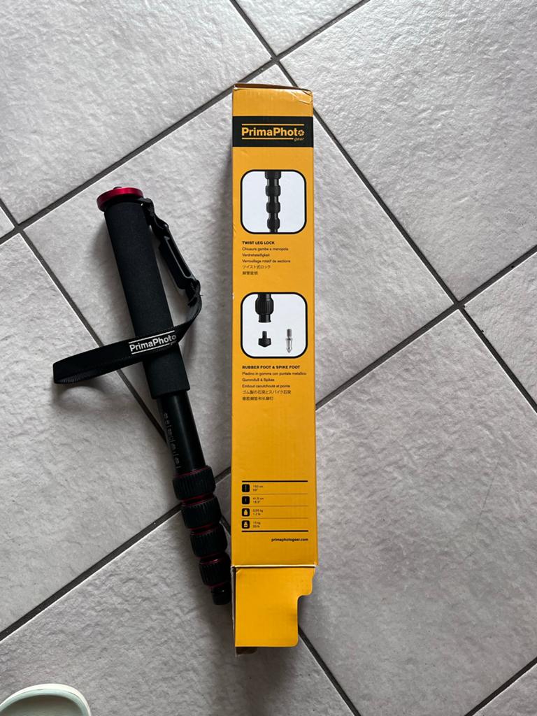 PrimaPhoto Monopod - Eenpootstatief 150 cm, Ophalen of Verzenden, Nieuw, Minder dan 150 cm, Eenpoot