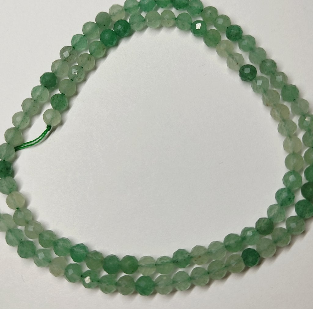 DMbeads: Aventurijn kralen, faceted, 4 mm,  per streng..., Ophalen of Verzenden, Nieuw, Kraal