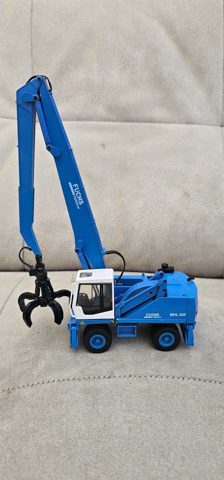 Fuchs Terex MHL350 overslagkraan met poliepgrijper,Conrad, Ophalen of Verzenden, Zo goed als nieuw, Hijskraan, Tractor of Landbouw