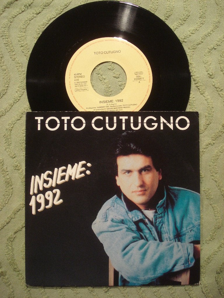 Toto Cutugno 7" Vinyl Single: ‘Insieme: 1992’ (Nederland), Cd's en Dvd's, 7 inch, Single, Ophalen of Verzenden, Zo goed als nieuw