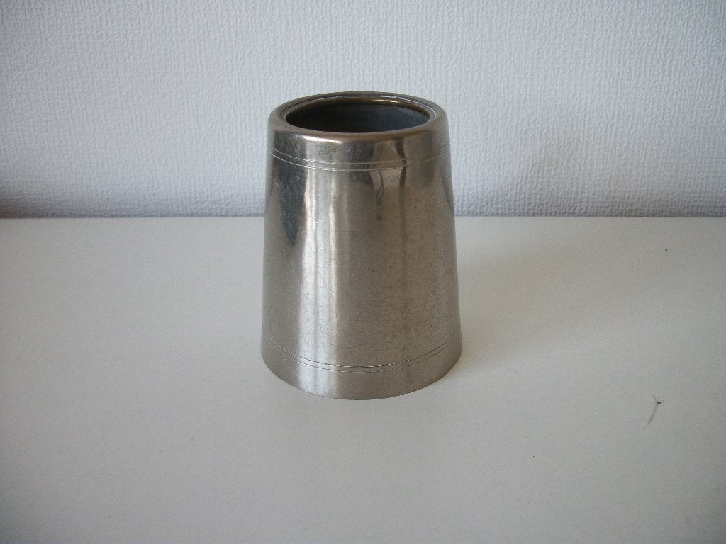 Edeltin Tinnen zilverkleurig Lepelvaasje - 8 cm hoog, Antiek en Kunst, Ophalen of Verzenden