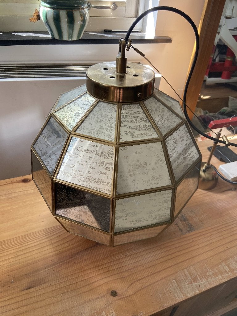 LOBERON Tauves hanglamp / pendant lamp, Ophalen, Zo goed als nieuw, Klassiek, Art Deco, E27 (groot)