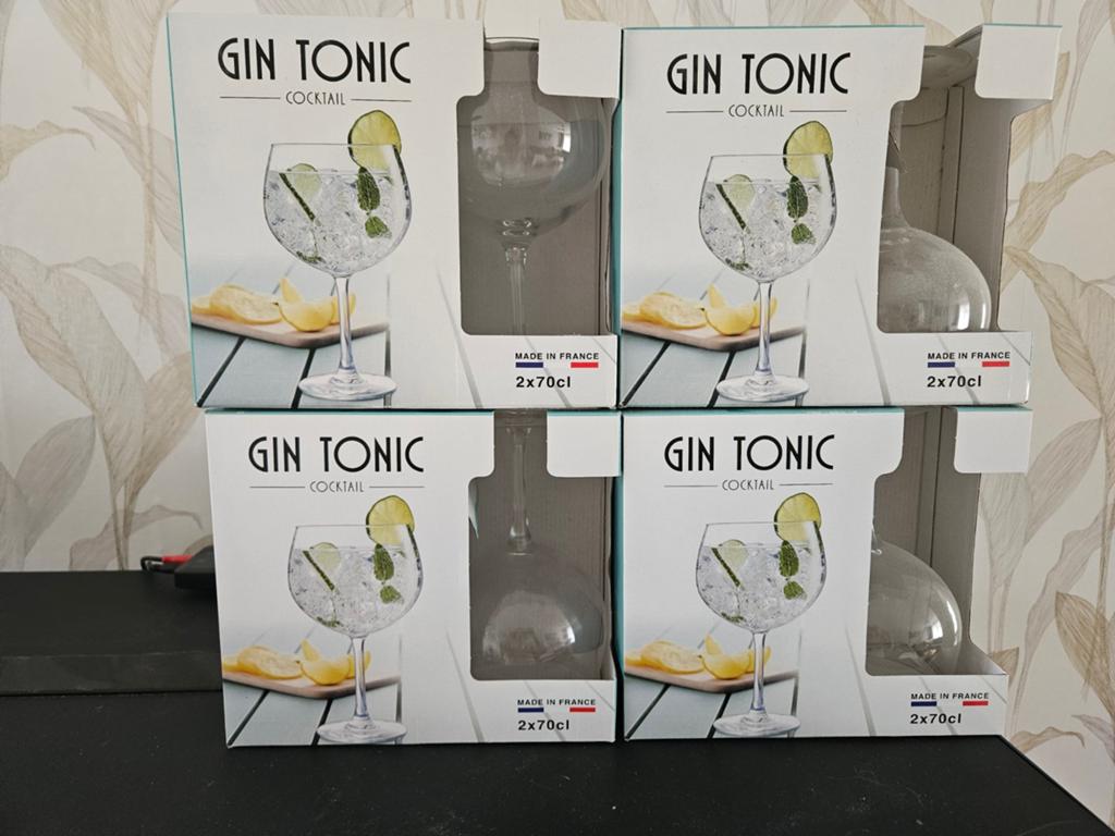Gin glazen nw in doos, Ophalen, Nieuw