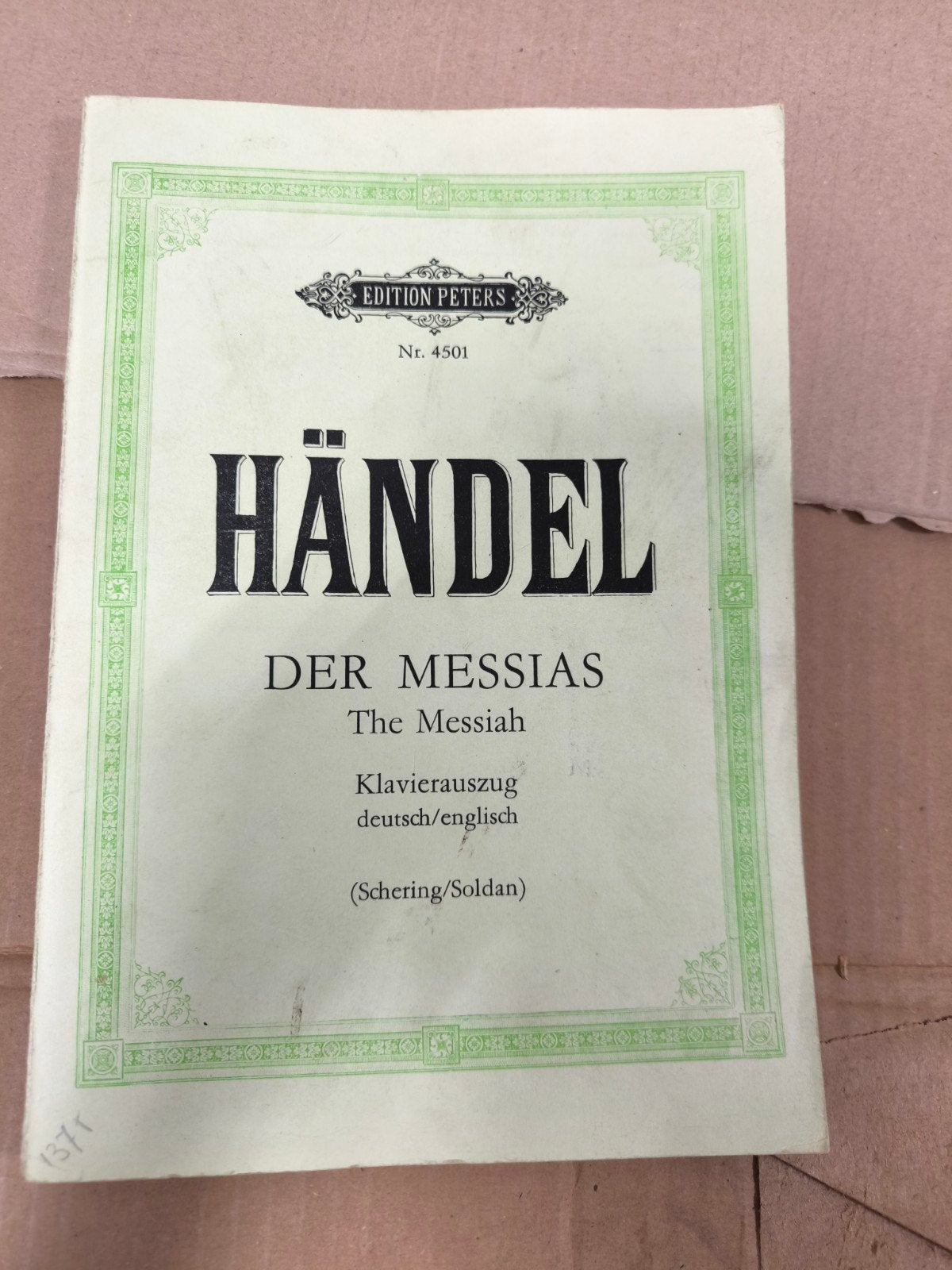 Händel - Der Messias (The Messiah) - Klavierauszug, Muziek en Instrumenten, Piano, Klassiek, Ophalen of Verzenden, Zo goed als nieuw