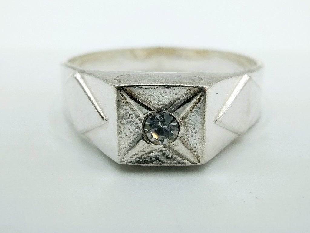 Zilveren ring met zirkonia's, 925, 18,5 mm, 18 tot 19, Info@zilverwebsite.nl, Verzenden, Zo goed als nieuw