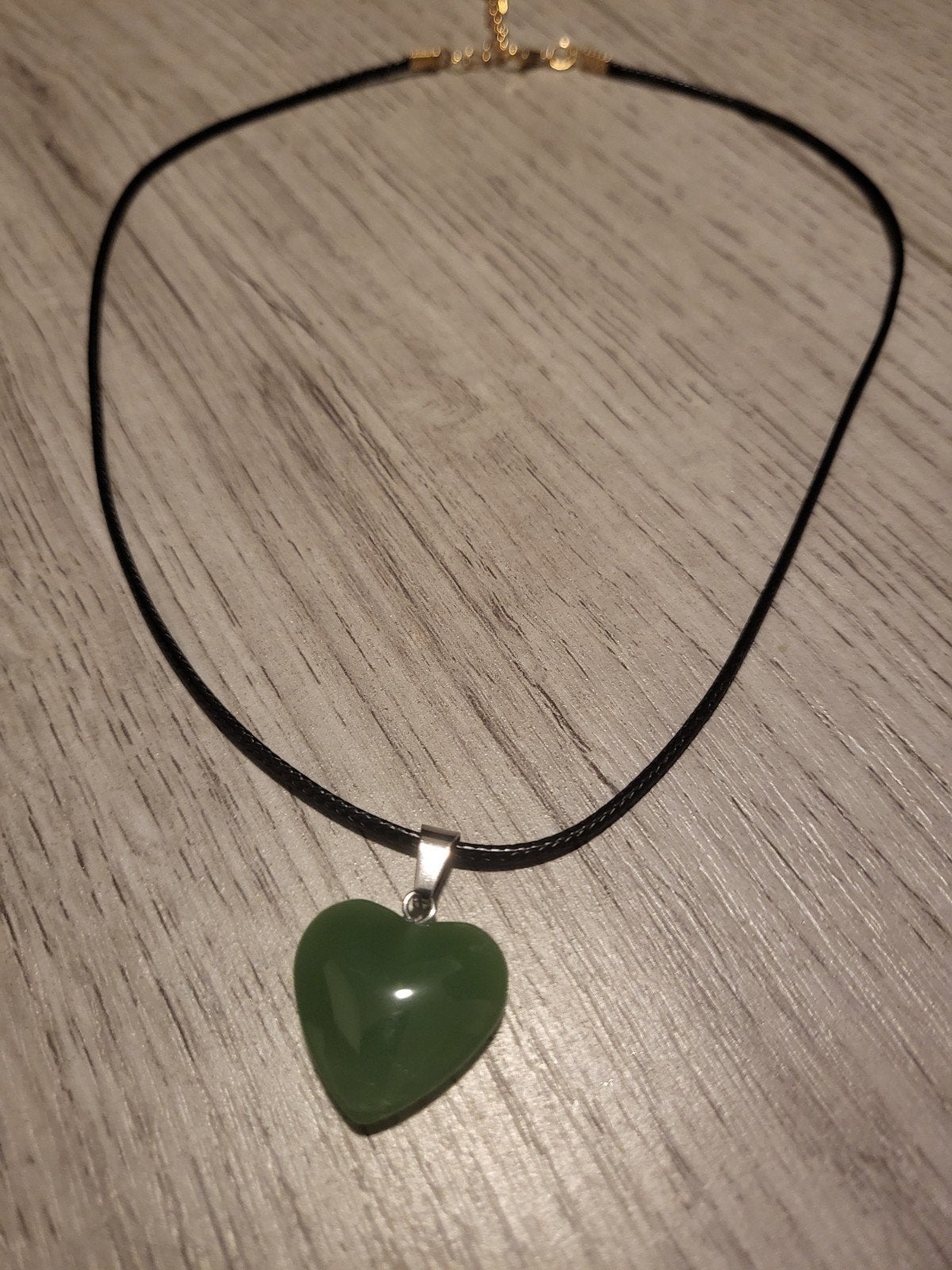 Nieuwe ketting met groen hartje, Overige materialen, Verstelbaar, Nieuw, Ophalen of Verzenden