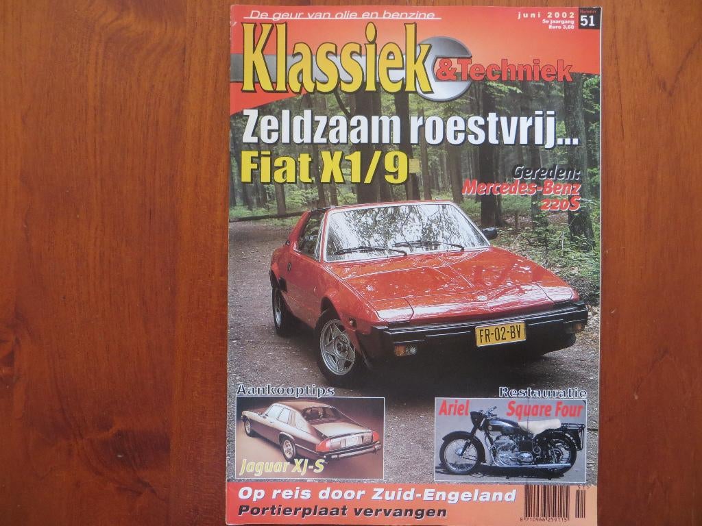 Klassiek & Techniek 51 Fiat X1/9, Jaguar XJ-S, MB 220 S 1959, Boeken, Ophalen of Verzenden, Nieuw, Mercedes