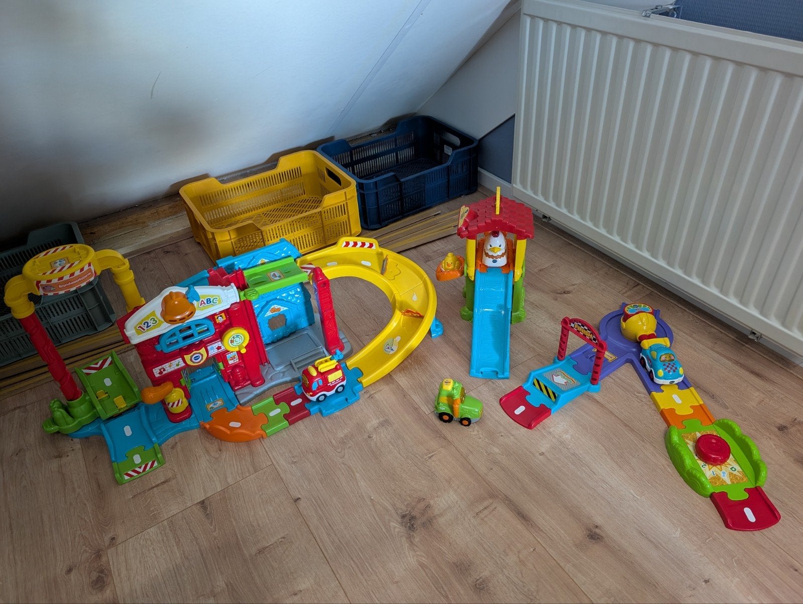 VTech Toet Toet Auto's Garage en Baanuitbreiding, Ophalen, Gebruikt, Overige typen, Met licht