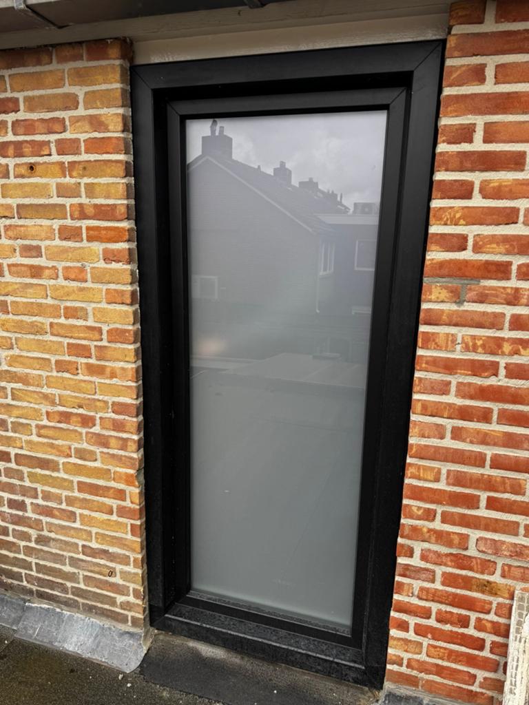 2x draaikiepdeur verdiept profiel met hr++ glas mat, Gevelraam of Ruit, 80 tot 120 cm, Nieuw, Dubbelglas