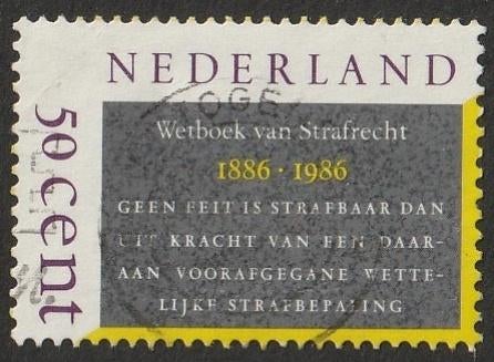 Nederland 1986 1345 Wetboek v Strafrecht, Gest Den Bosch, Verzenden, Na 1940, Gestempeld