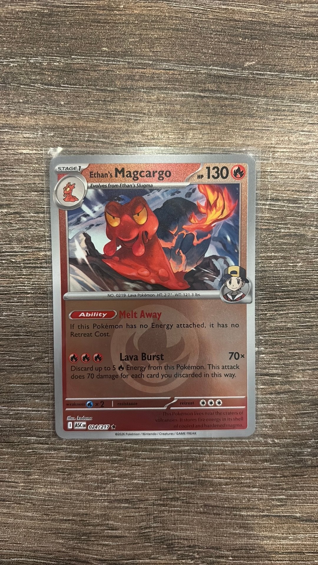ASC Ethan’s Magcargo 024/217 Energy Reverse holo, Ophalen of Verzenden, Zo goed als nieuw