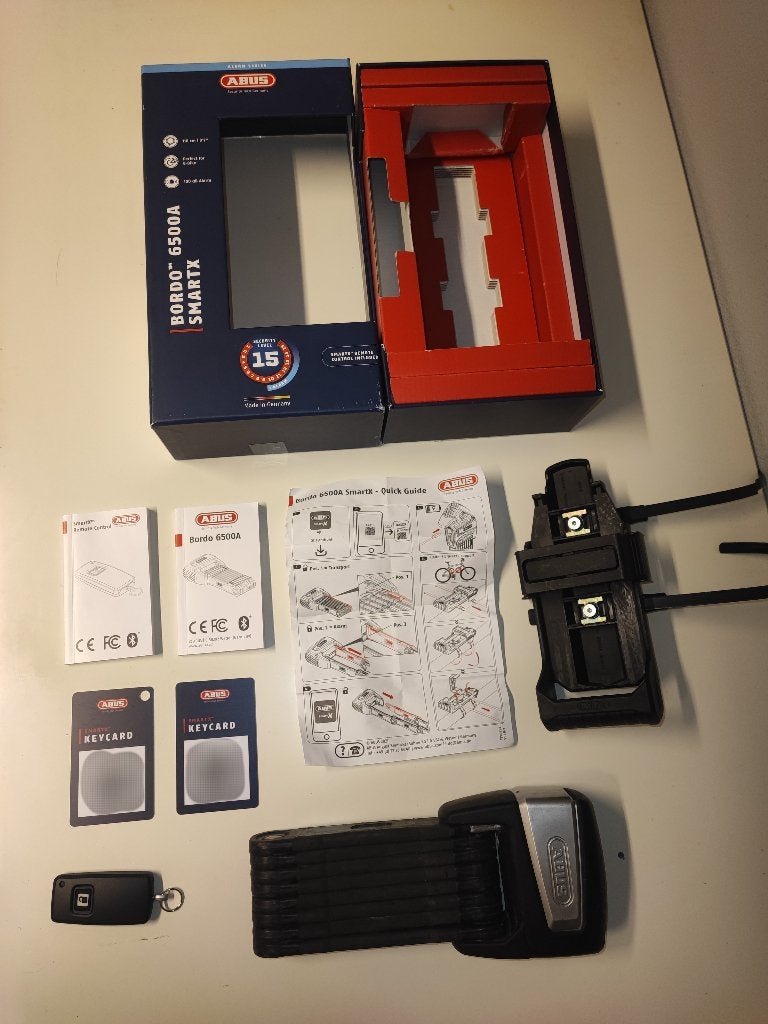 ABUS Bordo 6500A SmartX fietsslot met alarm, Fietsen en Brommers, Fietsaccessoires | Fietssloten, Gebruikt, Vouwslot, Alarm, Ophalen