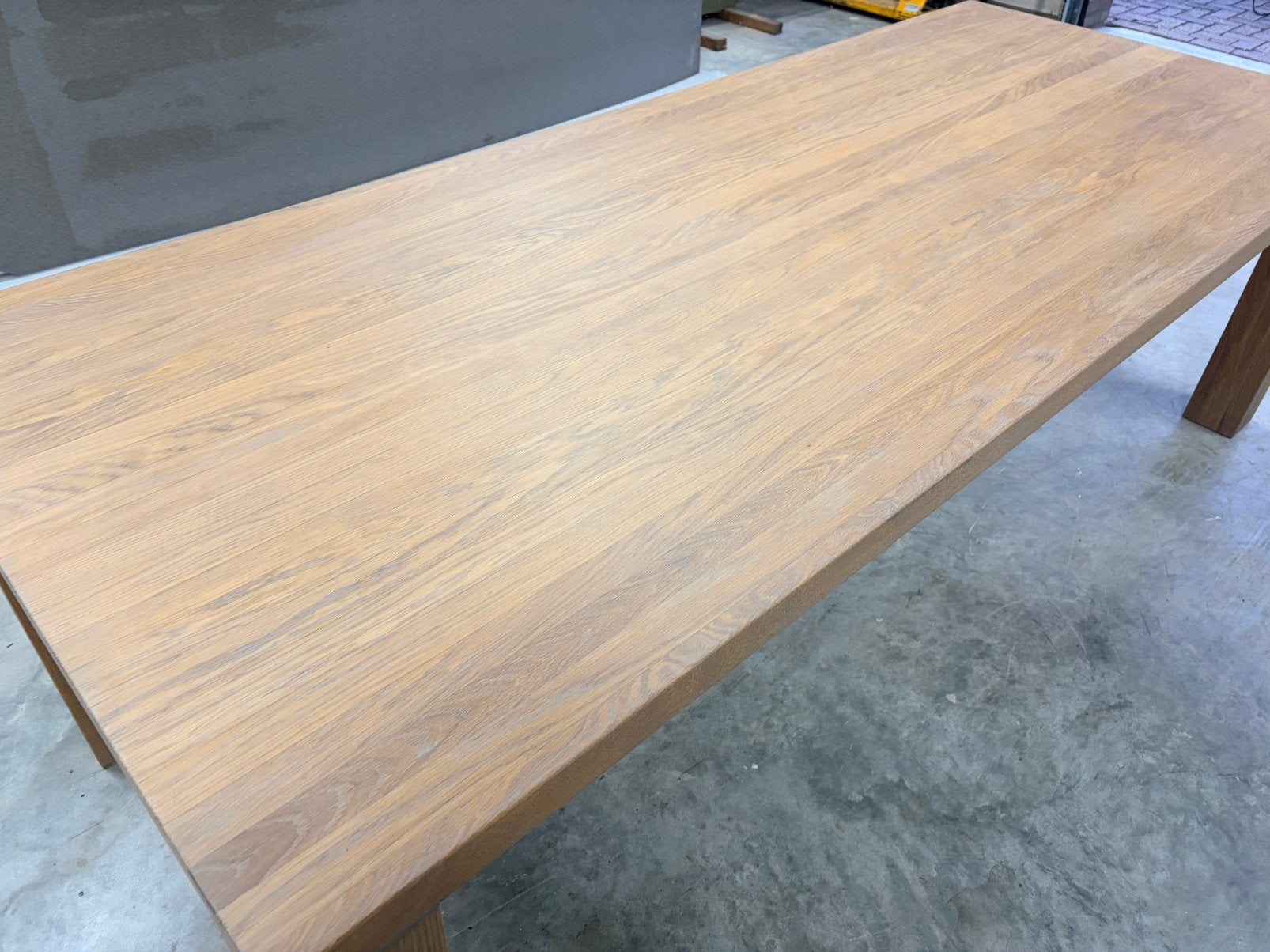 Gerenoveerde massief eiken tafel!!!, Ophalen, Behandeld met Rubio Monocoat, Eikenhout, 200 cm of meer