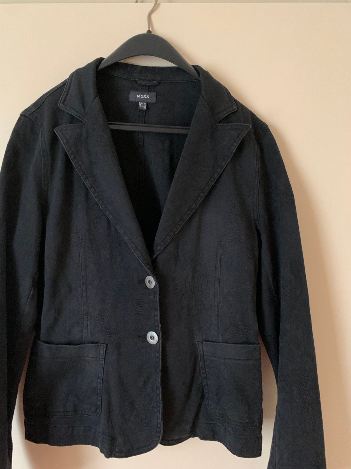 Blazer zwart/grijs maat m merk Mexx geborduurde stof, Ophalen of Verzenden, Zo goed als nieuw, Maat 38/40 (M), Zwart