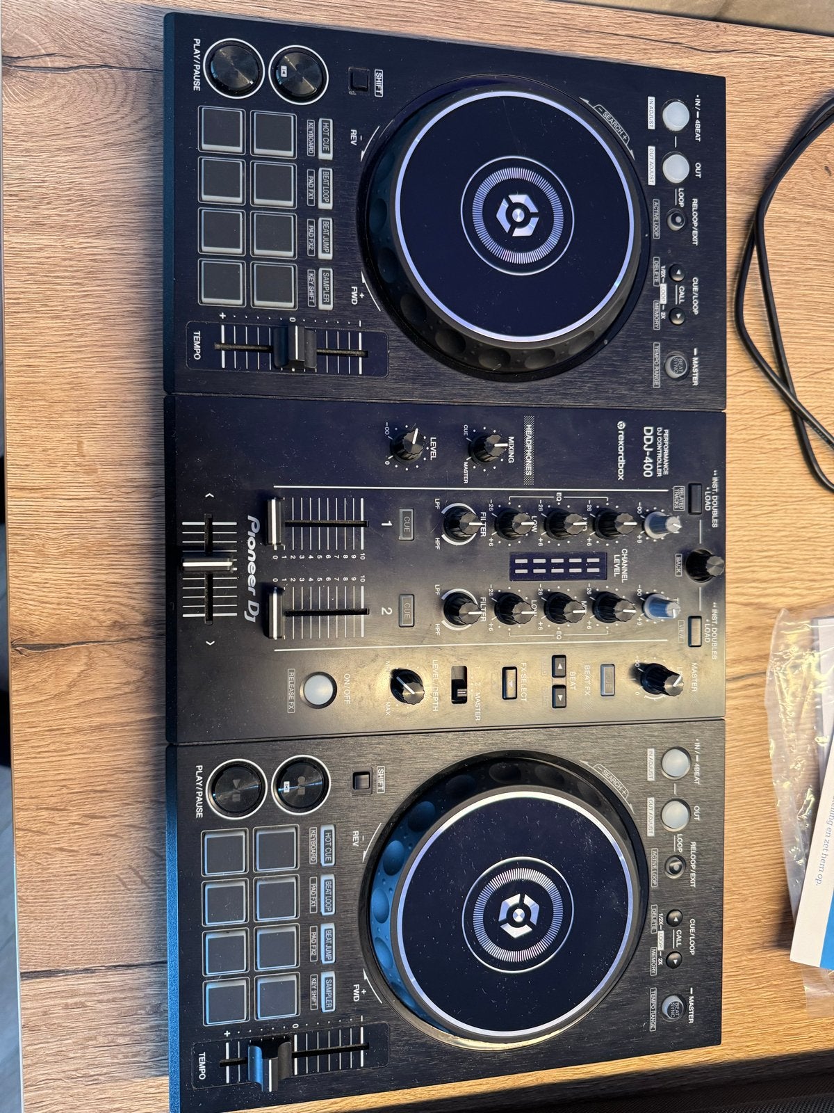 Pioneer DDJ-400 DJ-controller met beschermhoes, Ophalen of Verzenden, Zo goed als nieuw, Dj-set, Pioneer