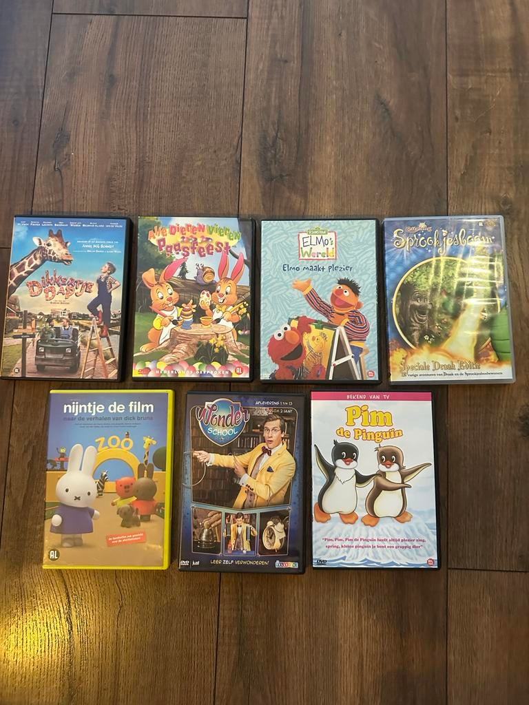 Leuke set kinder dvd's: Elmo, Nijntje, Sprookjesboom, Pim, Gebruikt, Alle leeftijden, Overige genres, Ophalen of Verzenden