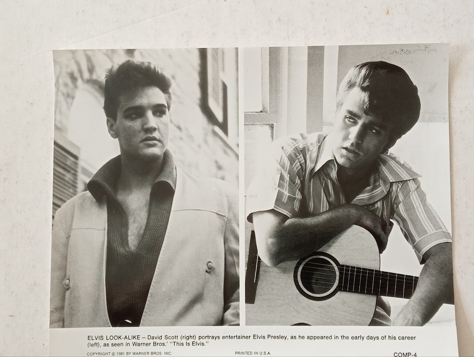 Elvis Presley en David Scott Filmfoto 1981, Ophalen of Verzenden, 1980 tot heden, Overige onderwerpen