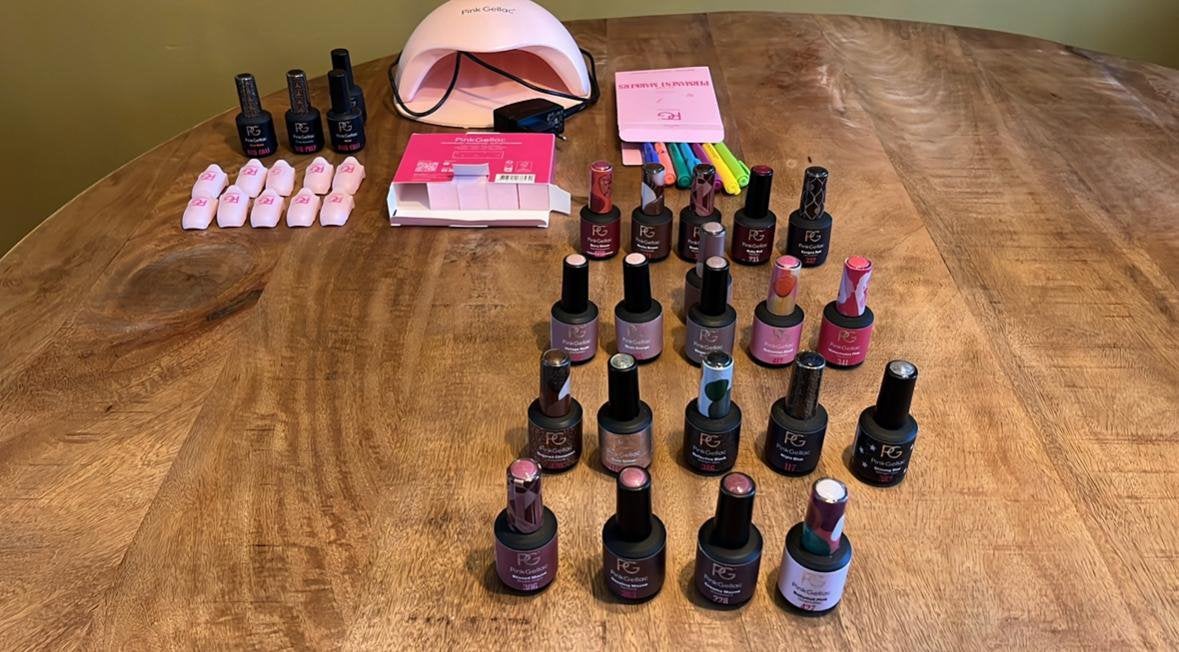 Pink Gellac set, Ophalen, Overige kleuren, Zo goed als nieuw, Handen en Nagels