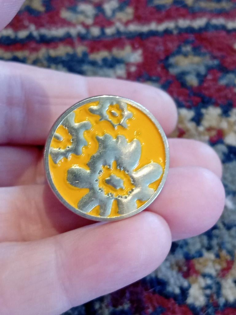 Handgemaakte ring, maat 20, Sieraden, Tassen en Uiterlijk, Ringen, Nieuw, Dame of Heer, 20 of groter, Geel, Overige materialen