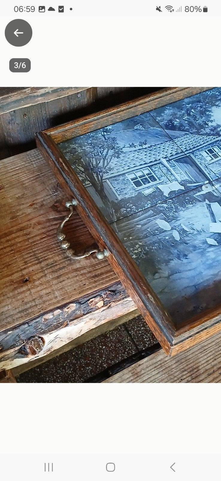 Delfts Blauw Dienblad met Hollandse Scène, Ophalen of Verzenden