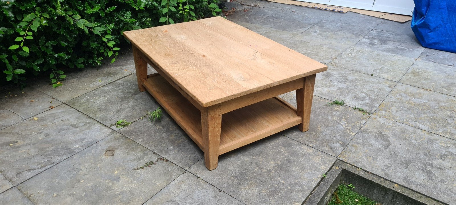 Buiten en binnen tafel, Ophalen, Gebruikt, 100 tot 150 cm, Eikenhout