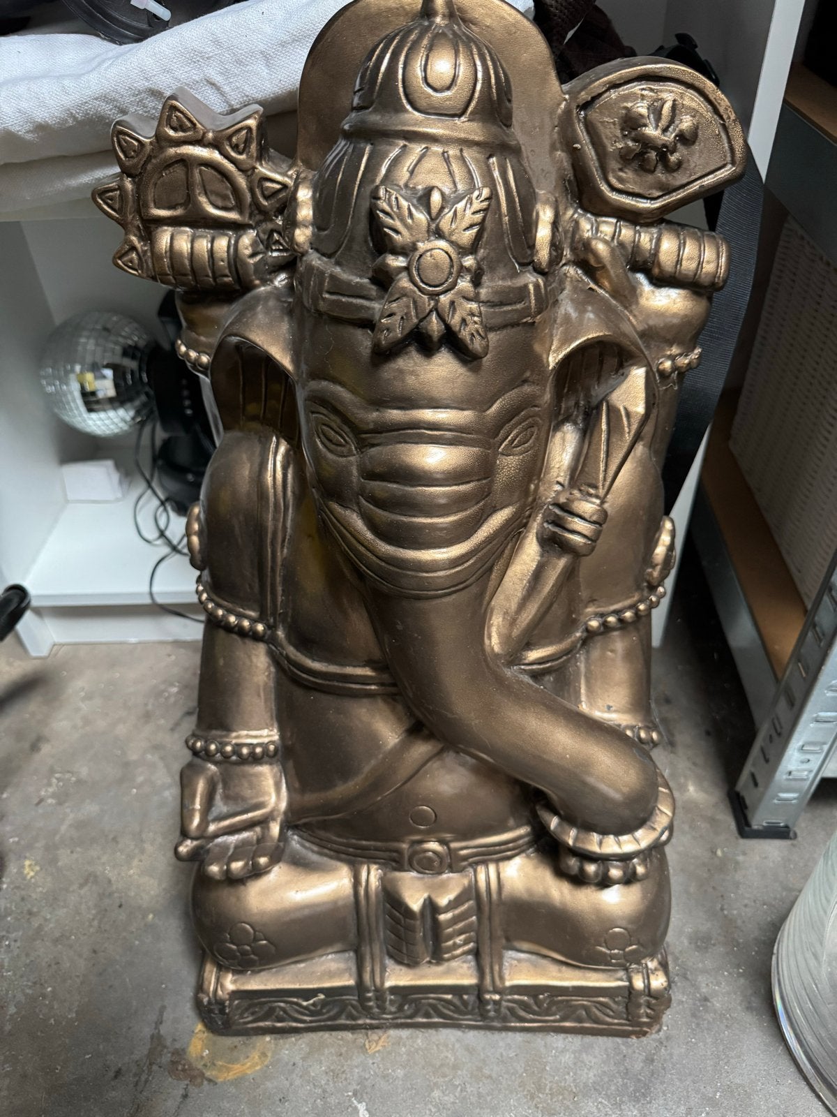 Ganesha beeld - Bronskleurig - Decoratief, Gebruikt, Overige materialen, Ophalen of Verzenden, Oosters
