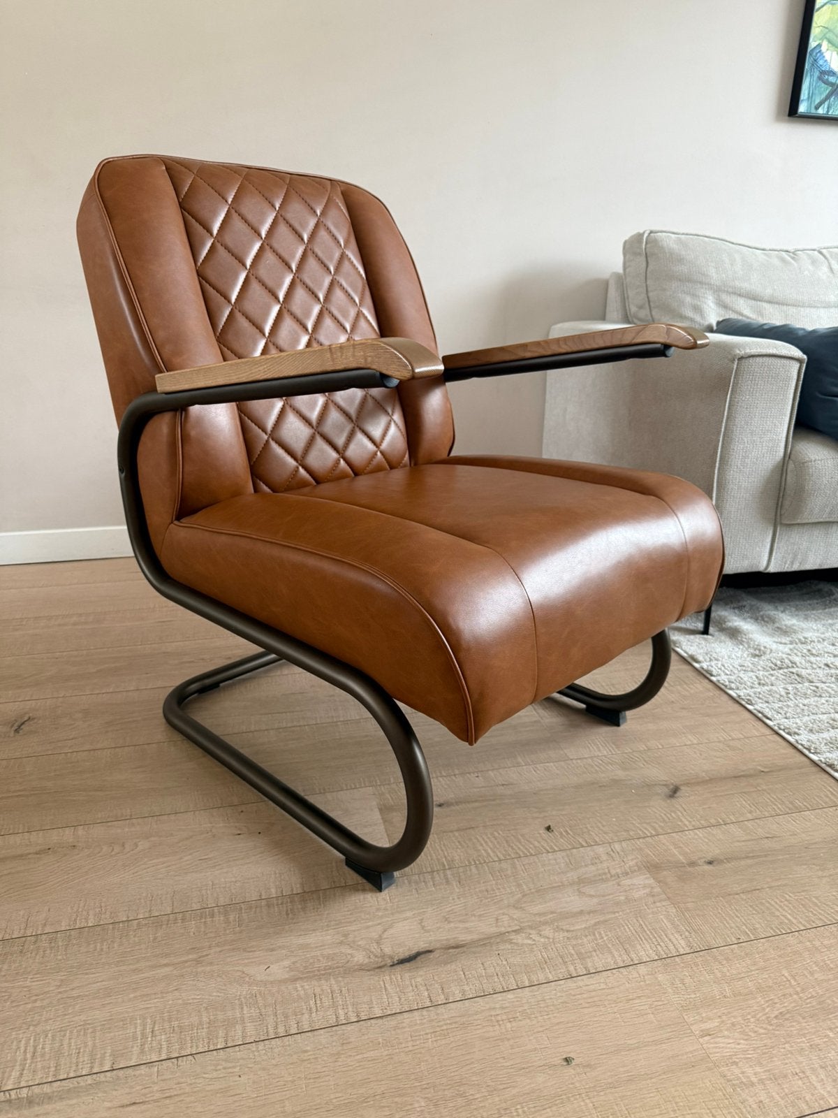 Mooie zo goed als nieuwe fauteuil industireel stoer, Ophalen, Q, W, Q