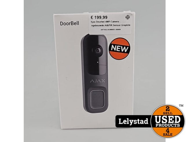Ajax Deurbel 4MP Camera ingebouwde AI&PIR Sensor Graphite, Flex Ltd., Nieuw, https://flex.com/contact-us, Nobelstraat 10, 5807 GA Oostrum LB, Limburg, Nederland