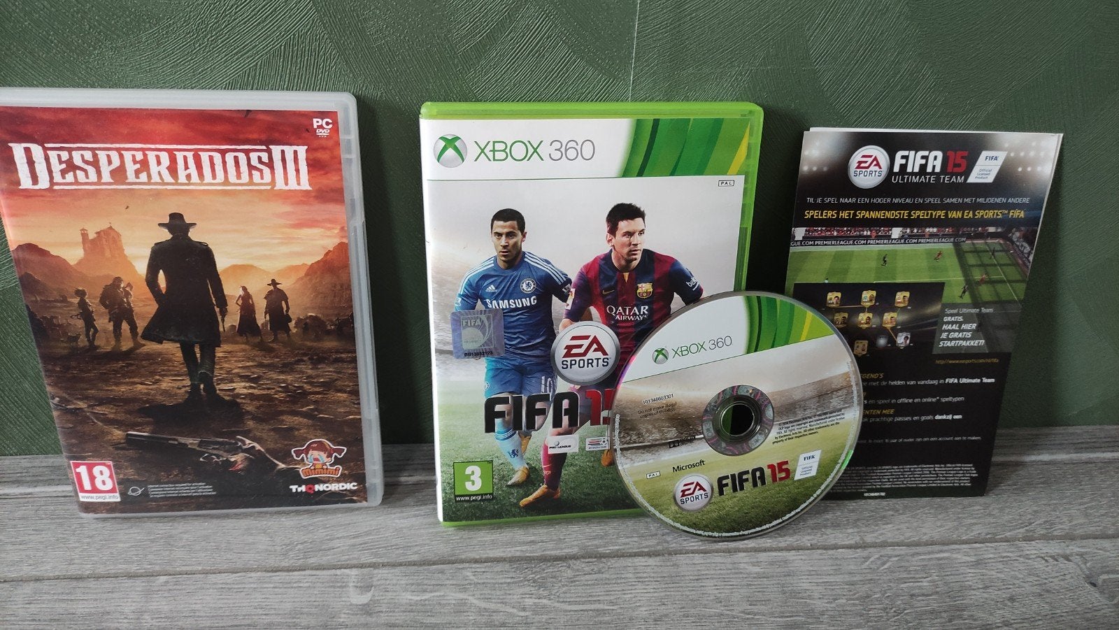 Fifa 15 Xbox 360 en gratis desperados 3 pc game, Spelcomputers en Games, Games | Xbox 360, Ophalen of Verzenden, Zo goed als nieuw