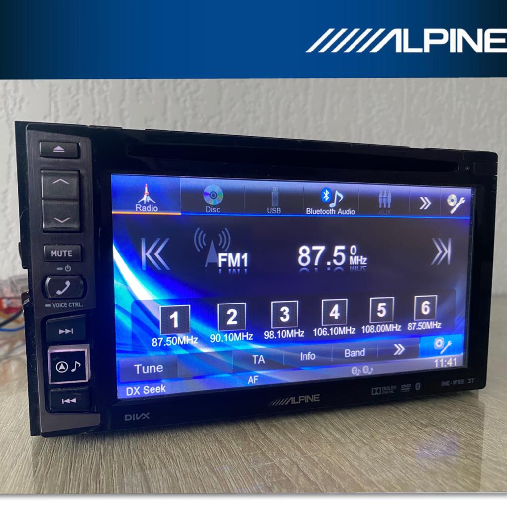 /////Alpine W990BT dubbeldin radio Bluetooth navigatie, Auto diversen, Autoradio's, Ophalen of Verzenden, Zo goed als nieuw